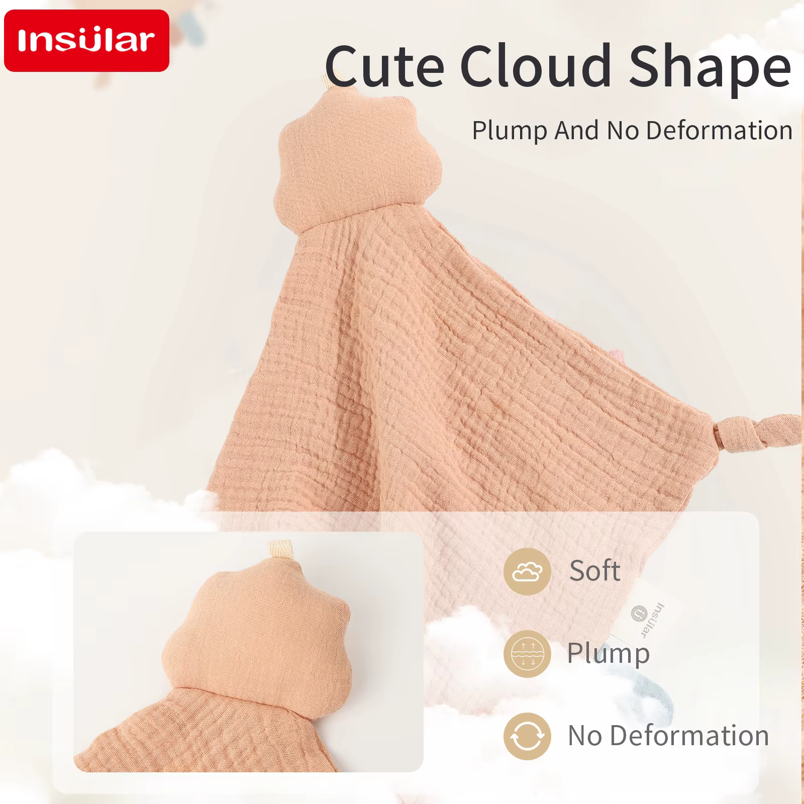 Couverture apaisante pour bébé de 0 à 1 ans, avec étiquettes, poupée aide au sommeil, doux pour la peau, mouchoir pour enfants, serviette en gaze 100% coton, nouvelle collection