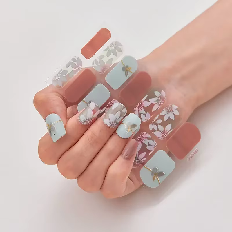 Patch pour ongles en Gel imprimé léopard au Laser