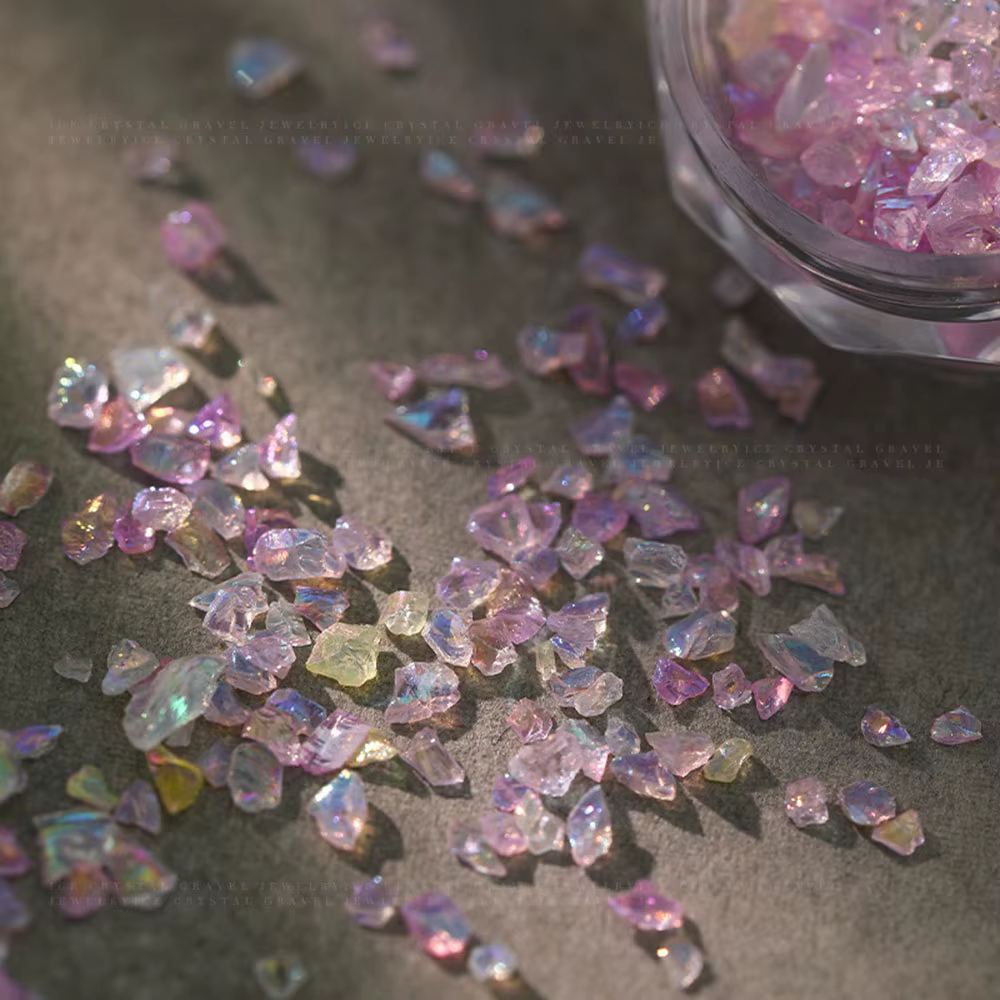 Breloques d'art d'ongle de cristal naturel de diamant