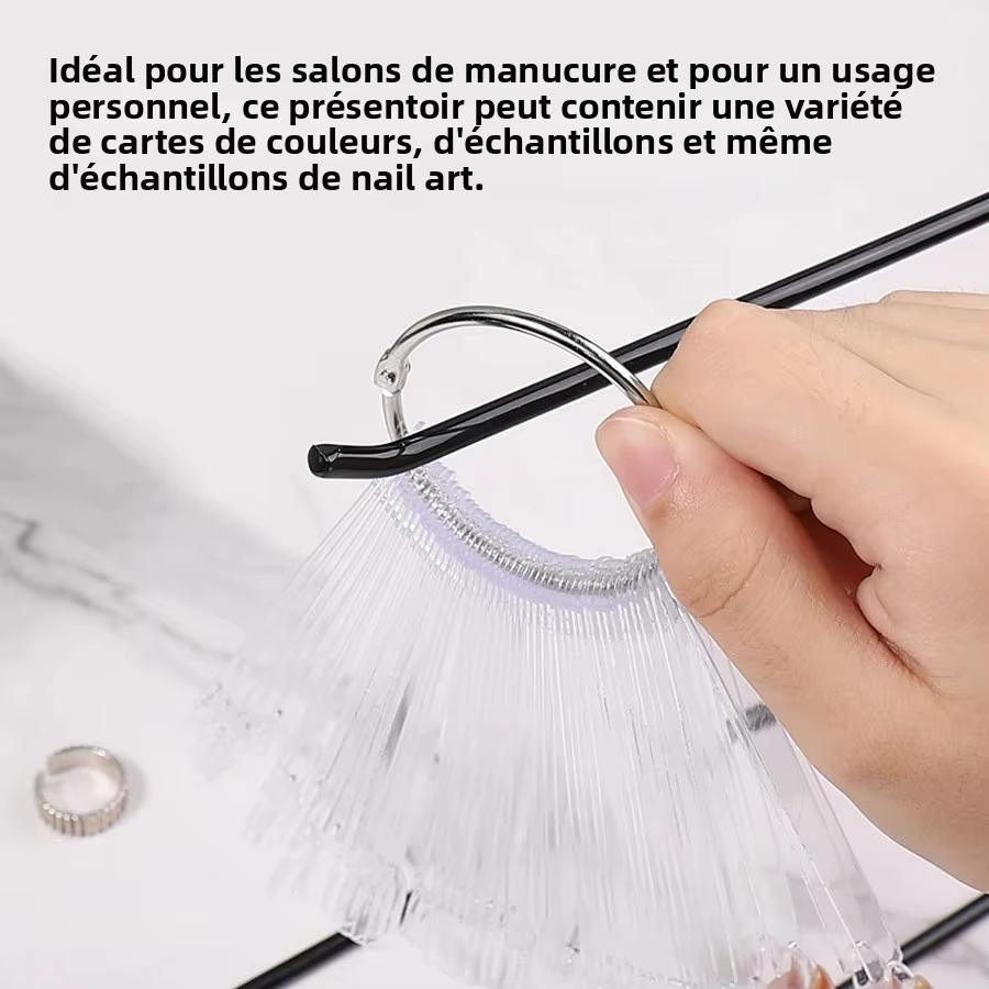 Présentoir élégant en forme d'éventail pour Nail Art