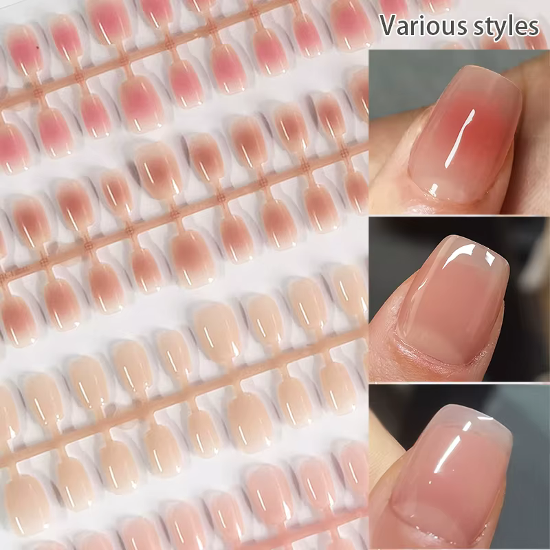 30 pièces couleur nue faux ongles mode presse sur Extension rapide mat portable