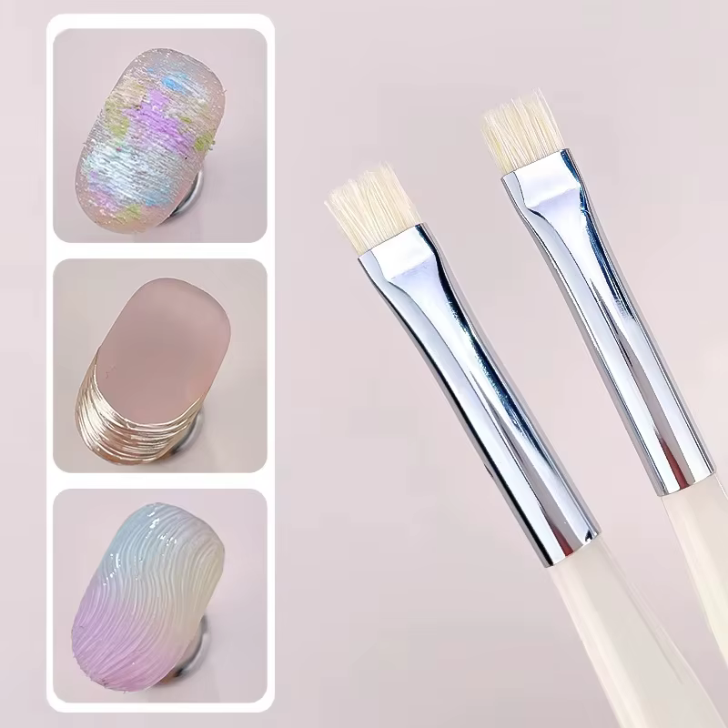 Kaniu 1/2 pièces brosse à poils durs pour Nail Art débutant pinceau de modélisation Gel peinture stylo à rayures pour