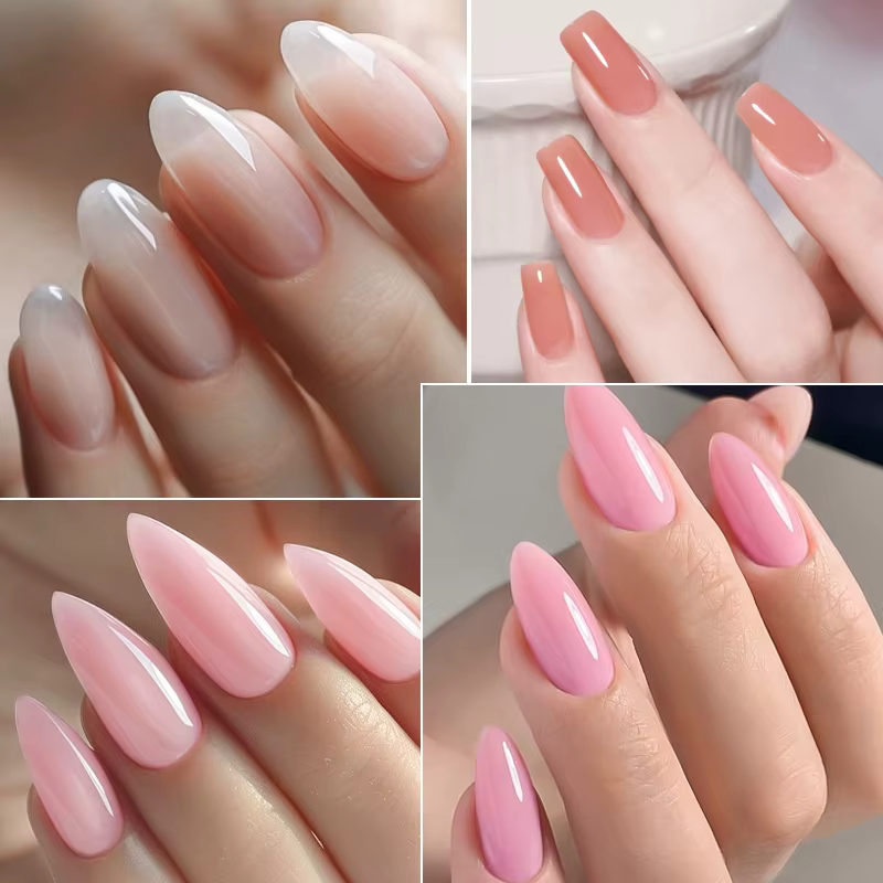 Vernis d'extension d'ongles rose Semi-Permanent UV/LED de grande capacité de 100ml