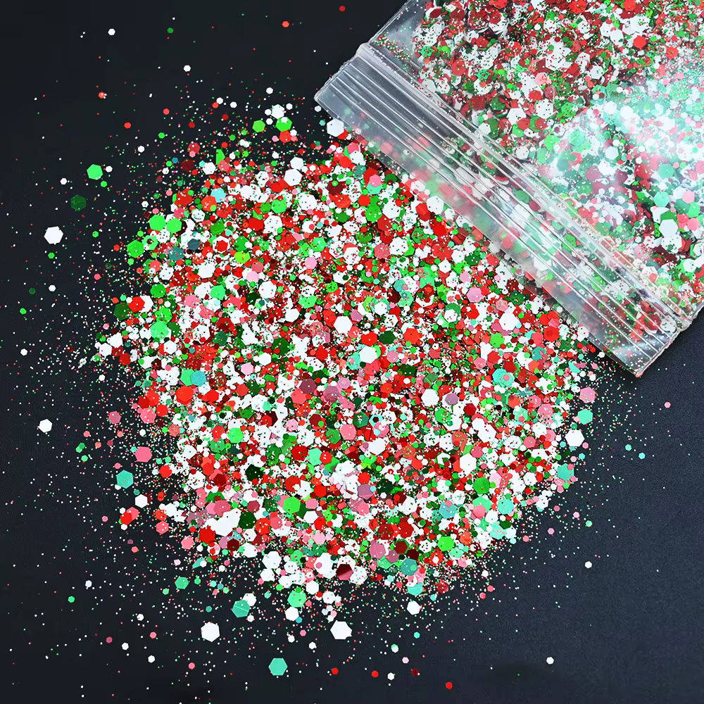 Net-50g Noël Nail Glitter Sapin