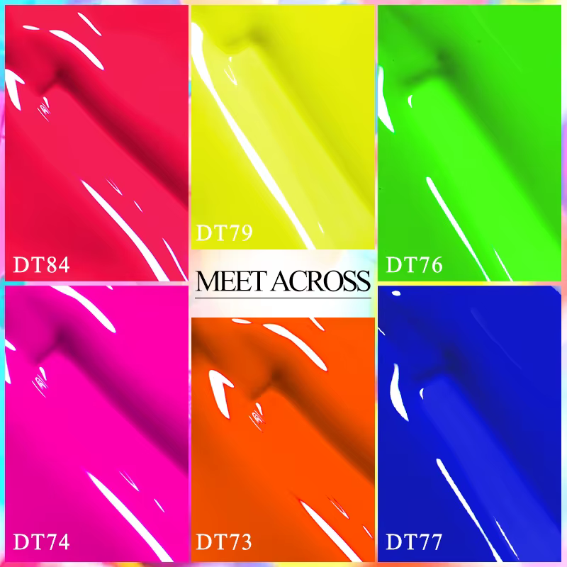 MEET ACROSS 7ml Fluorescent néon Gel vernis à ongles Sparky Semi Permanent tremper Nail Art UV LED Gel