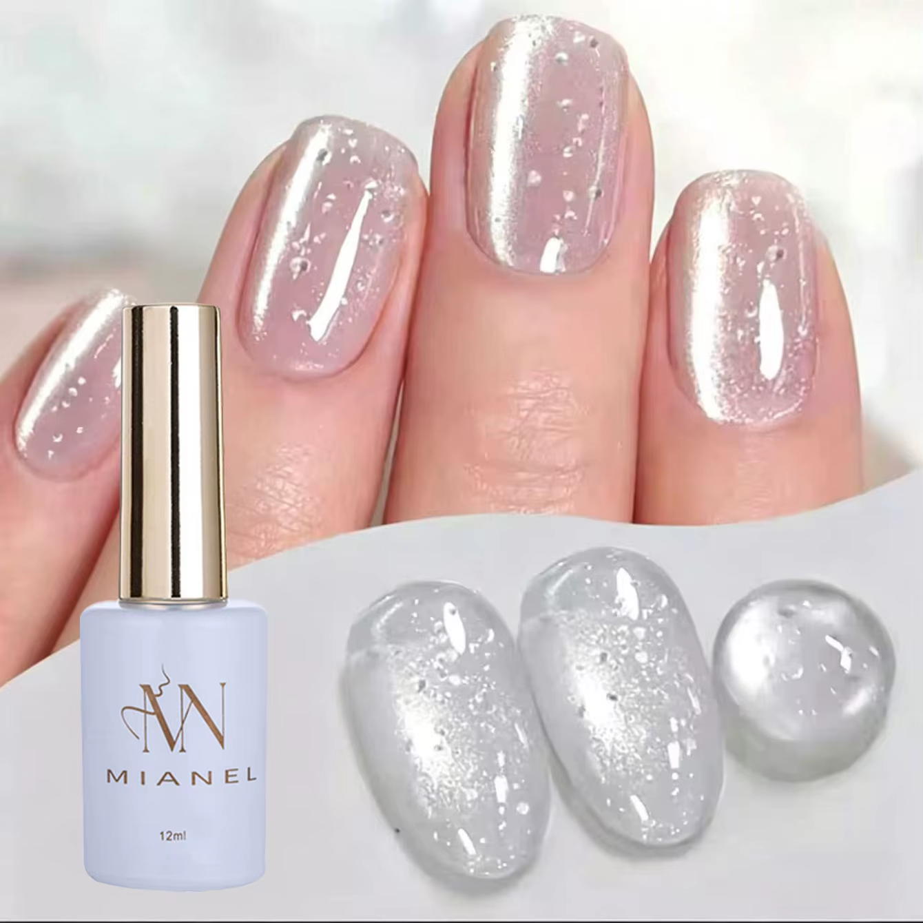 MIANEL 12ML 2026 Nouveau Gel Polish Magnétique Effet Œil de Chat Vitalité Bulle d'Eau Populaire Gel
