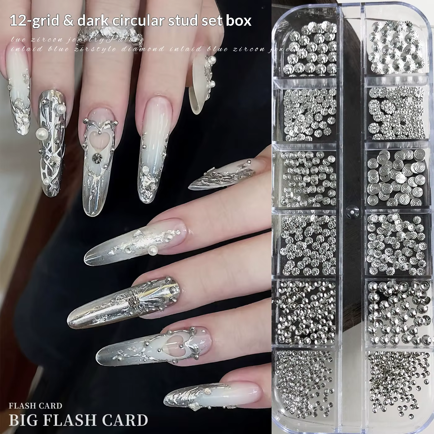 Breloques Métalliques pour Ongles