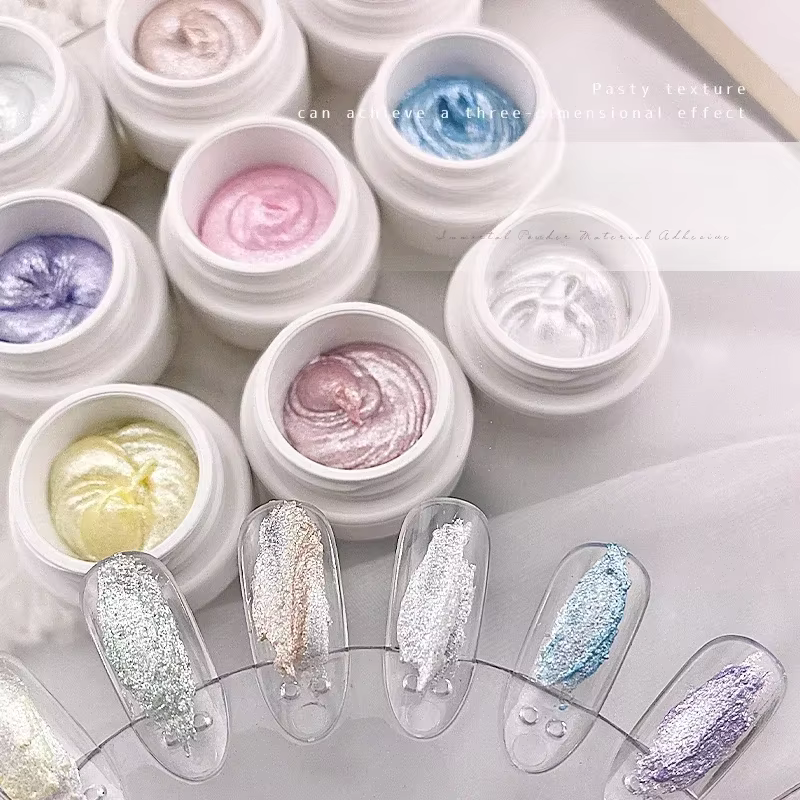 Poudre crème Aurora Fairy pour nail art