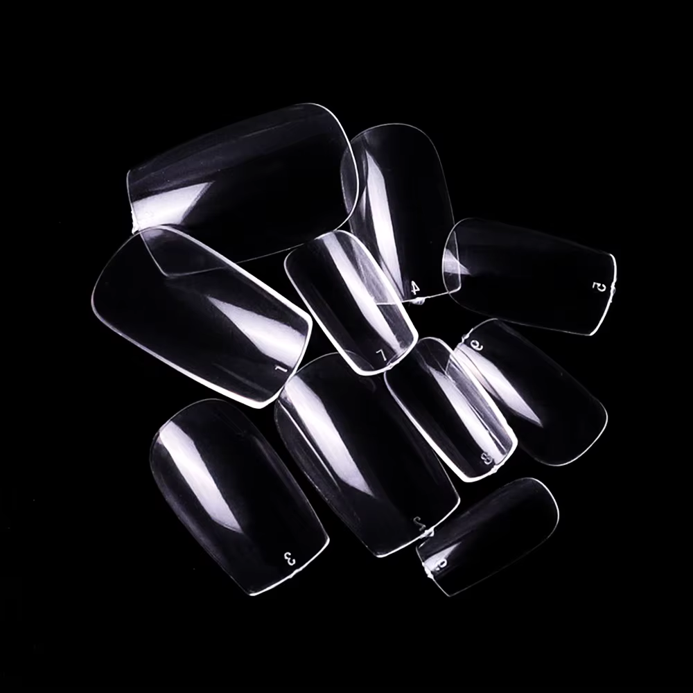 500 pièces faux ongles conseils court carré Transparent