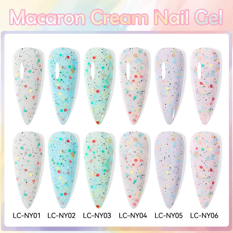 LILYCUTE 6 pièces/ensemble 7ml Macaron crème Gel vernis à ongles pour printemps été