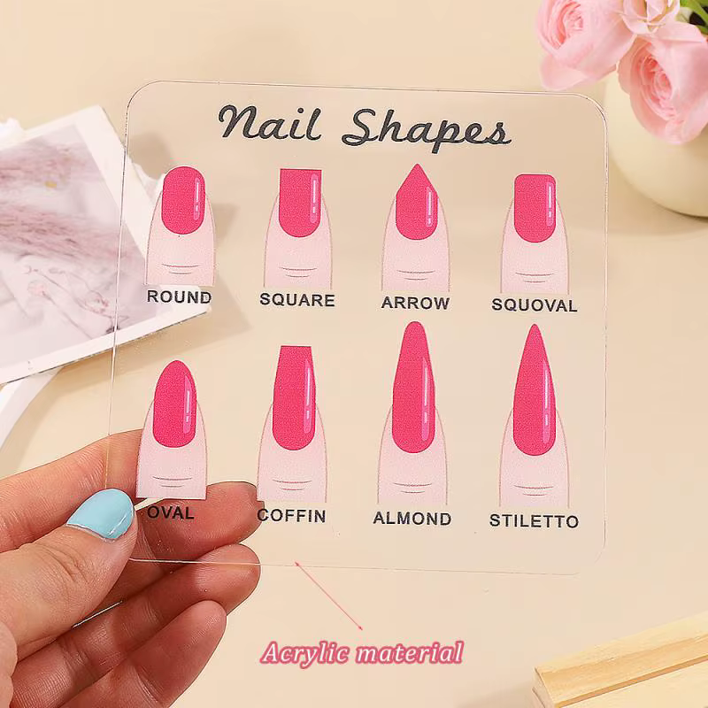 Panneau d'affichage de formes d'ongles