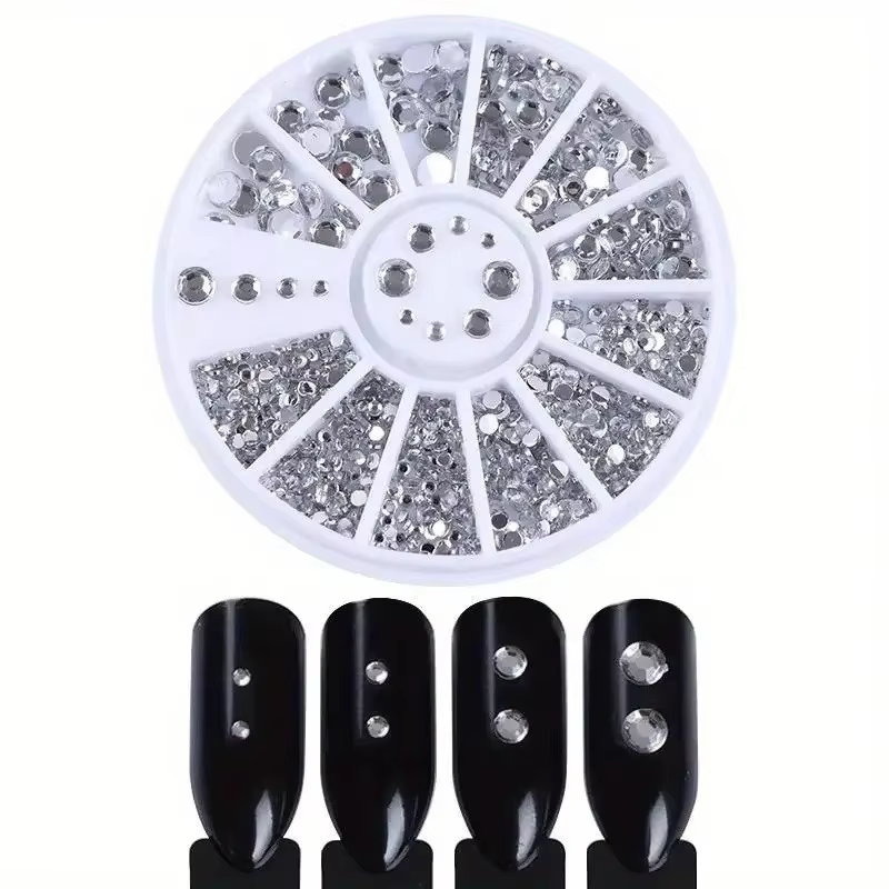Pièces pour ongles, strass à paillettes