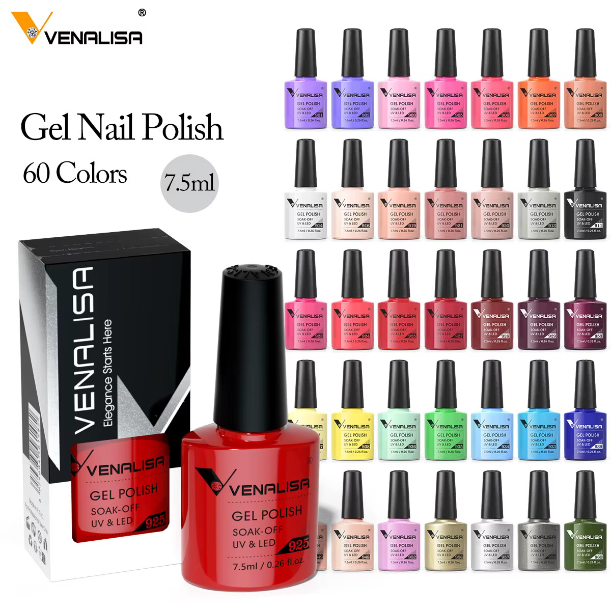 VENALISA vernis à ongles Semi Permanent CANNI approvisionnement 7.5ml tremper organique UV LED