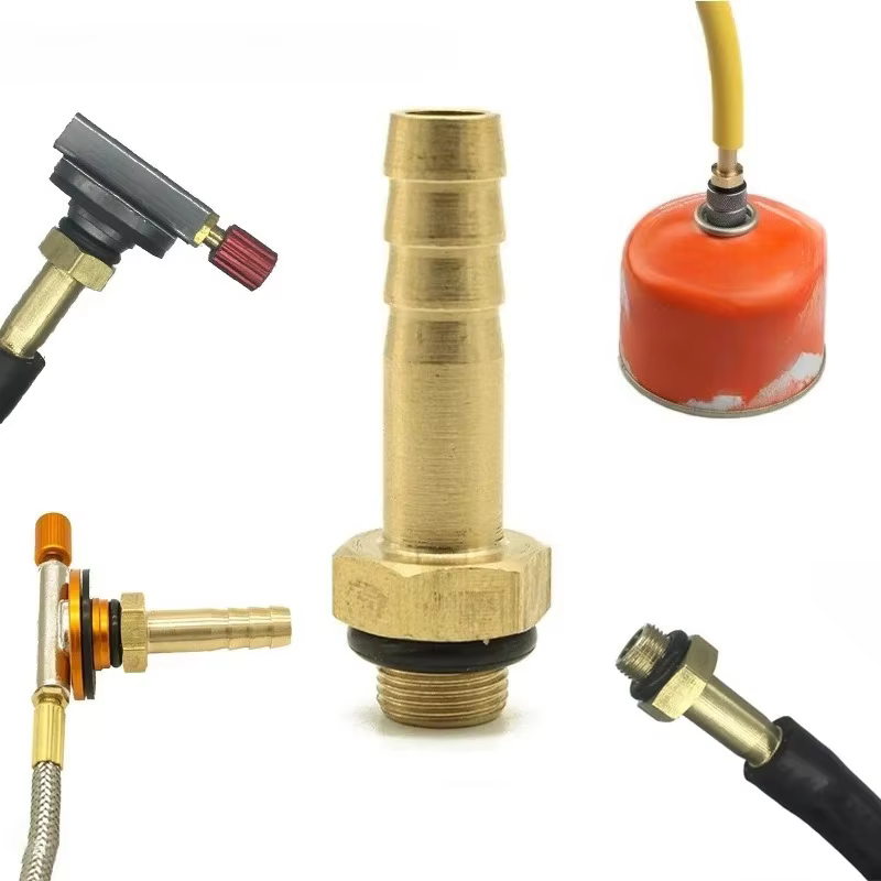Valve d'adaptation de gaz GPL – Raccord en laiton anti-fuite pour le camping/randonnée, accessoires de randonnée portables (voir universel)