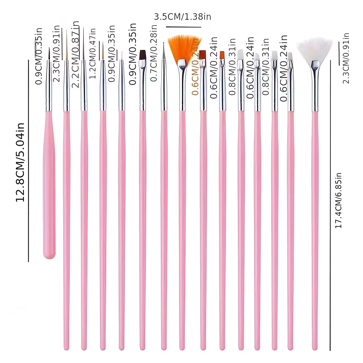 Brosse pour Nail Art, pointe de conception