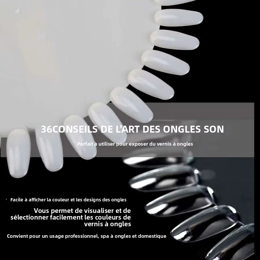 Présentoir de faux ongles à 36 pointes