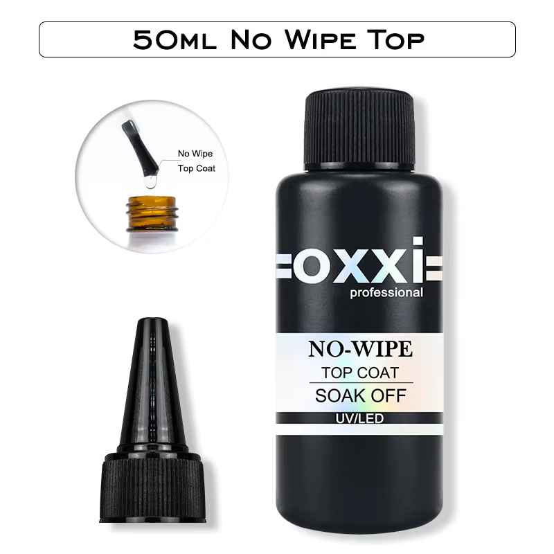 OXXI Base en caoutchouc épais et sans lingette vernis à ongles Gel dernier 50ml Nail Art couche de finition y