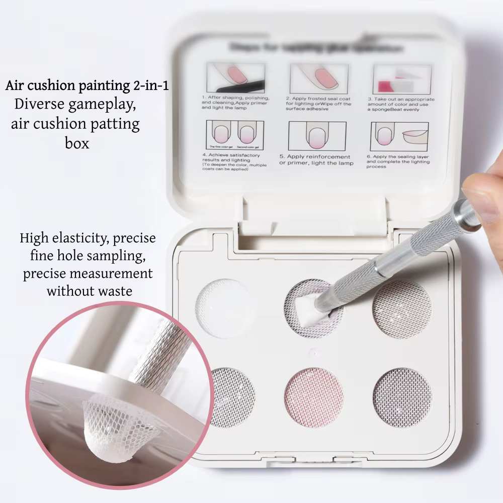 Nouvel ensemble de tampons à ongles 6 couleurs