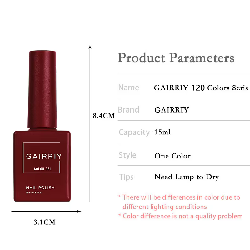 Gairriy Gel ongles vernis 120 couleur UV Permanent semis
