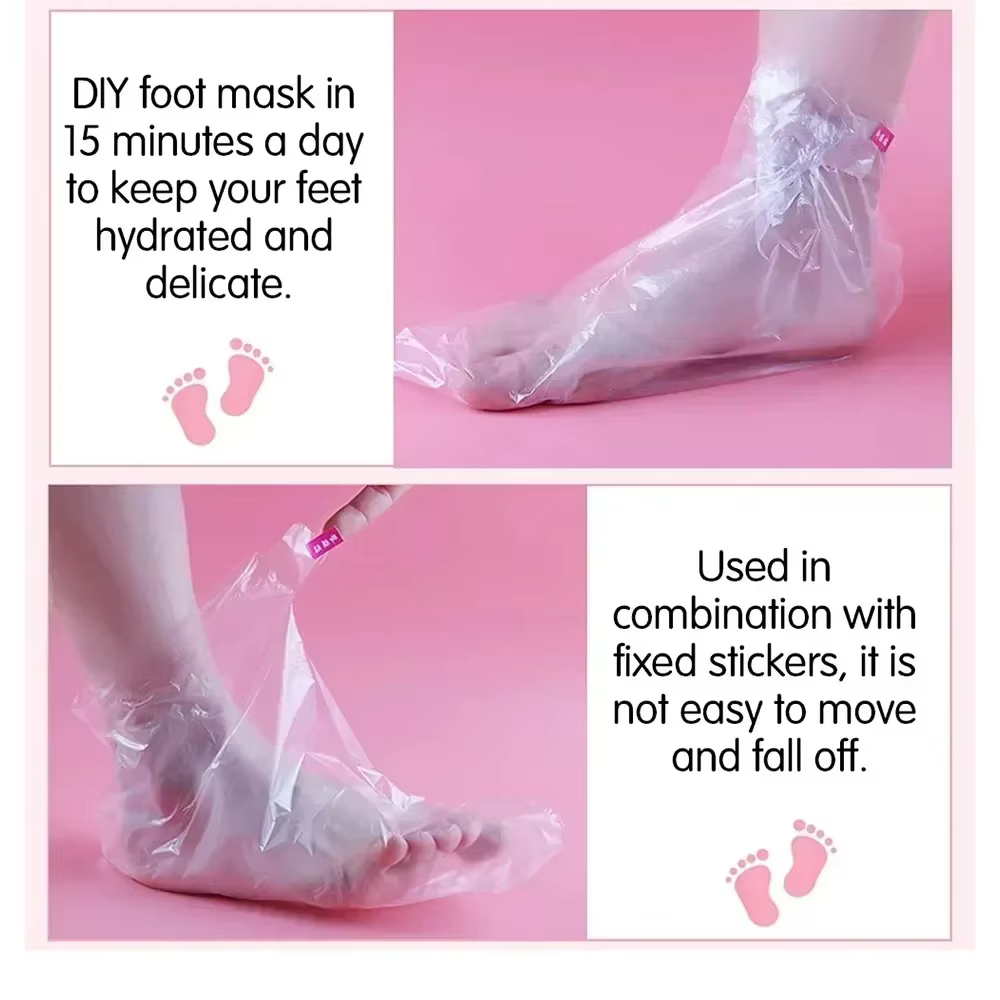 100 couvre-pieds jetables hygiéniques transparents anti-infection pour pédicure