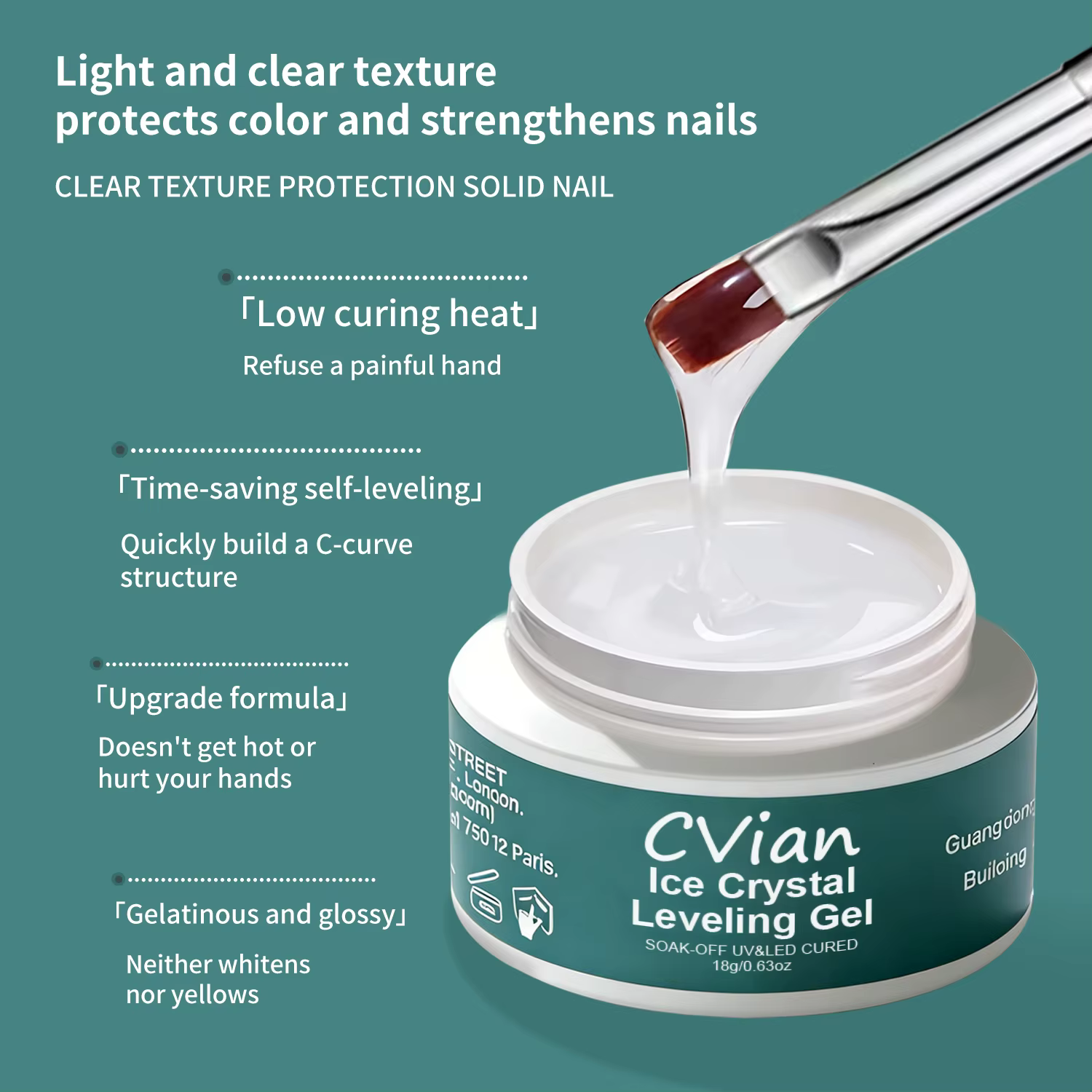 Gel auto-nivelant effet cristal de glace 18g