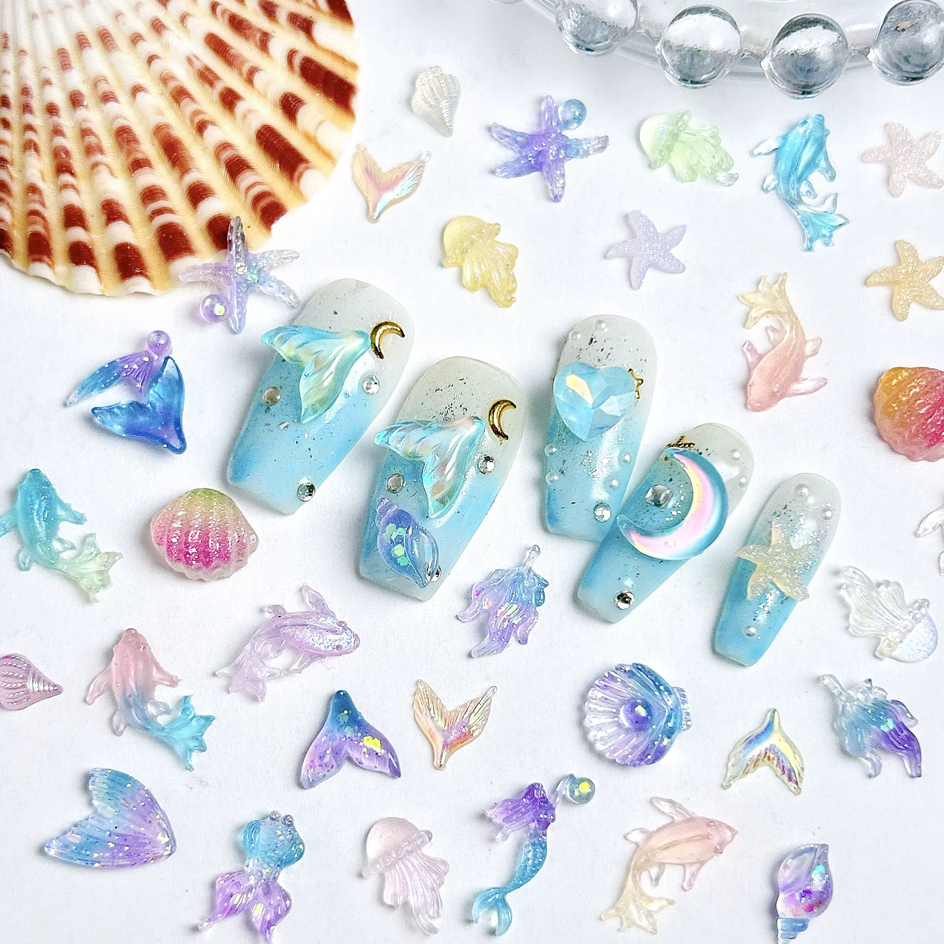 Accessoires de la série océan pour Nail Art