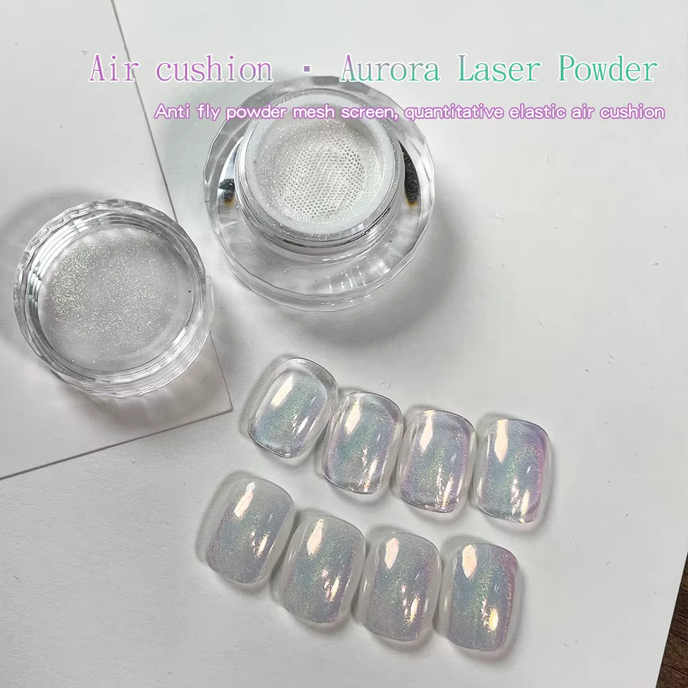 KANIU 0.2g/Pot Poudre à ongles effet miroir Aurora Moonlight Air Cushion