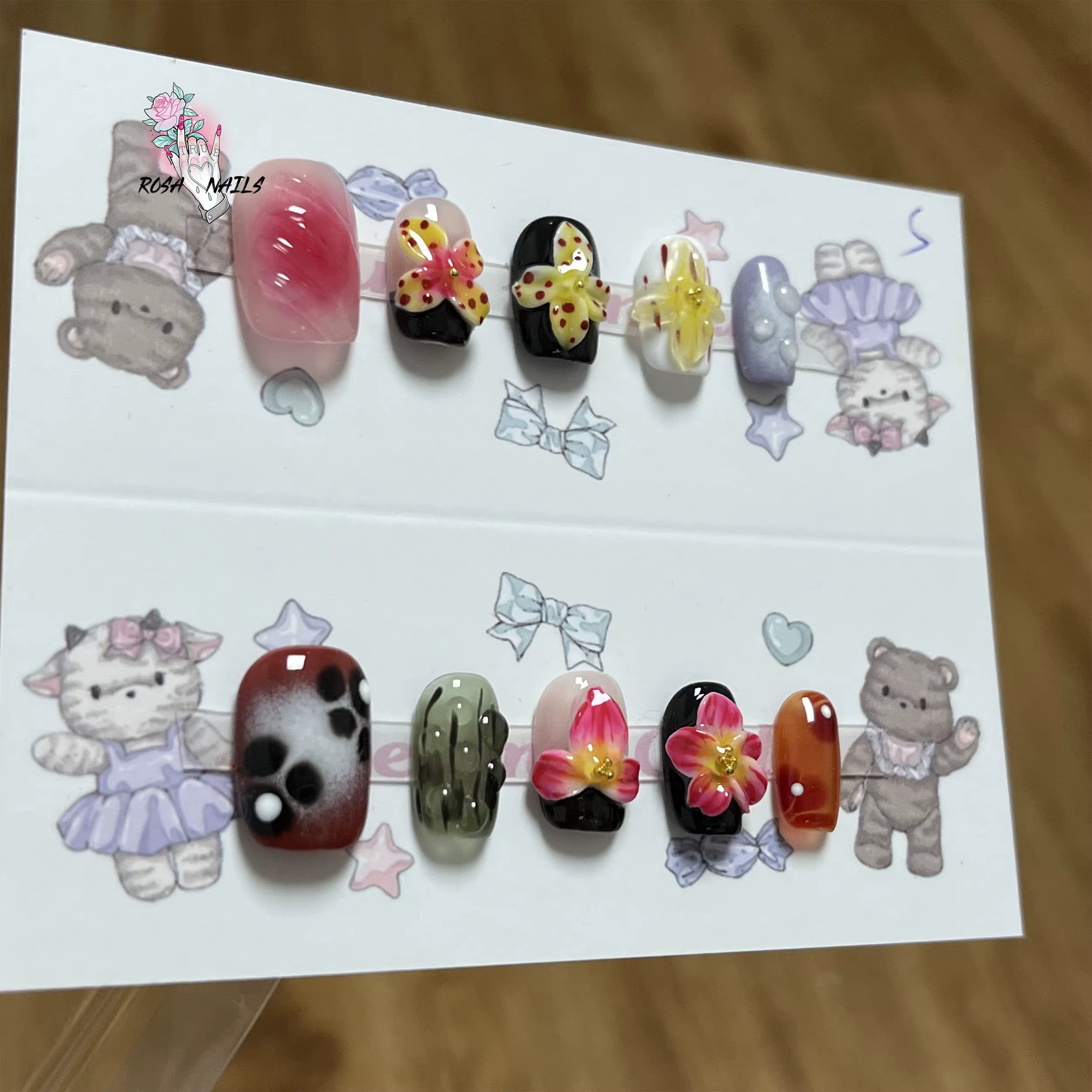 Faux ongles 3D en acrylique