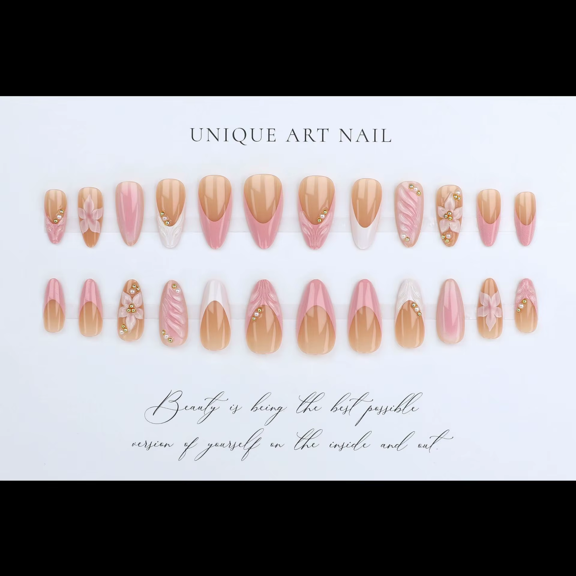 Faux ongles 3D pour femmes et filles