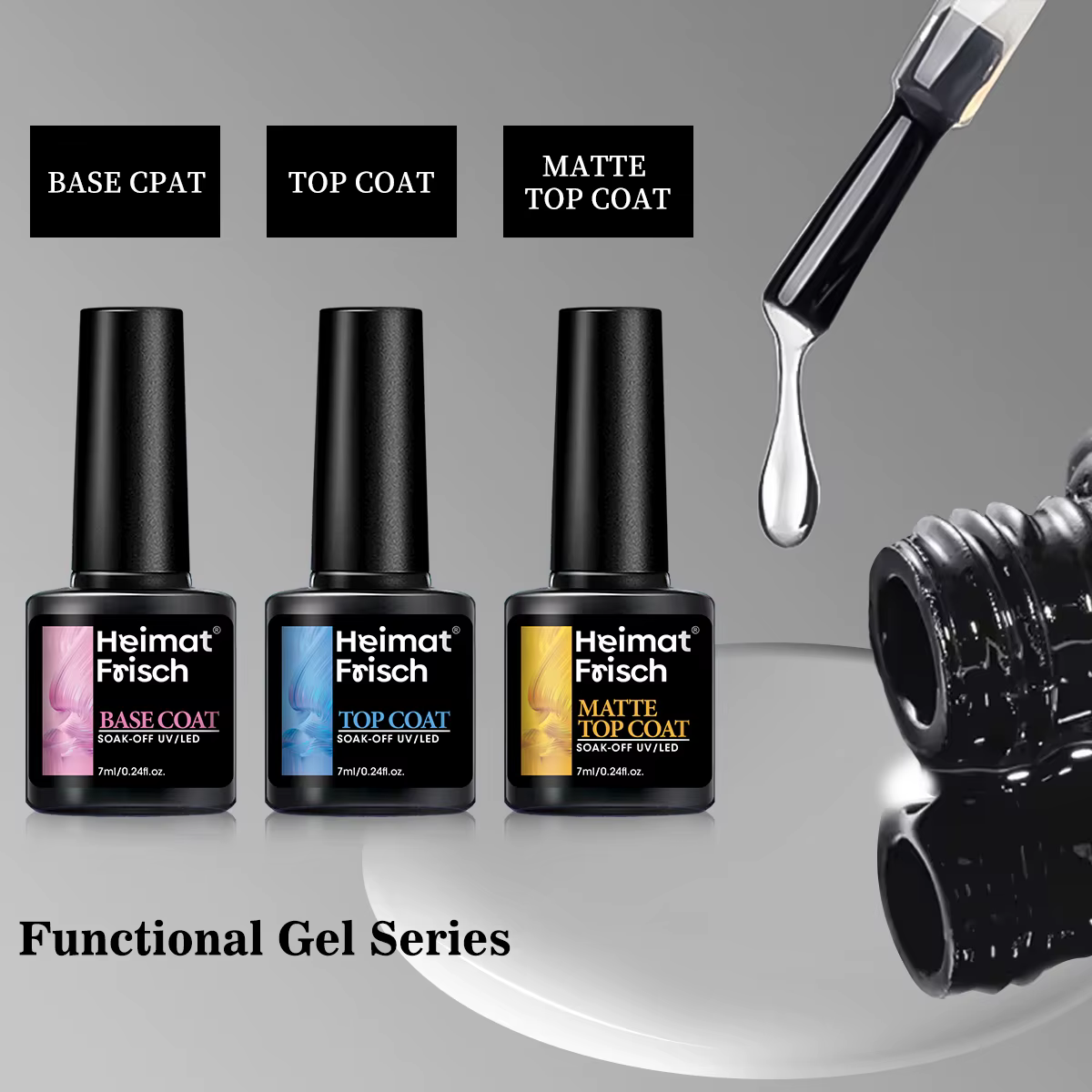 Heimat Frisch 7ml Gel à ongles multifonctionnel : élimine le gel LED