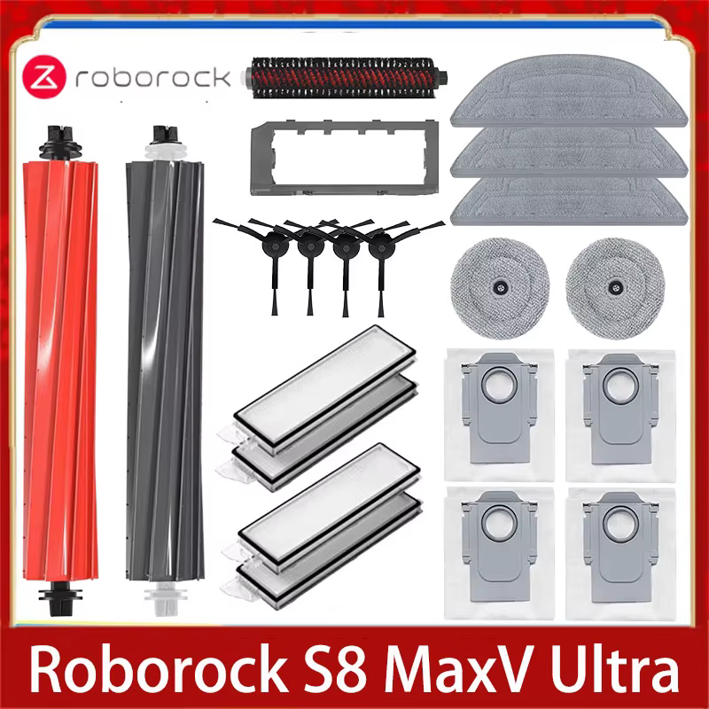Roborock S8 MaxV Ultra accessoires Robot aspirateur brosse latérale principale filtre Hepa vadrouille sacs à poussière pièces de rechange