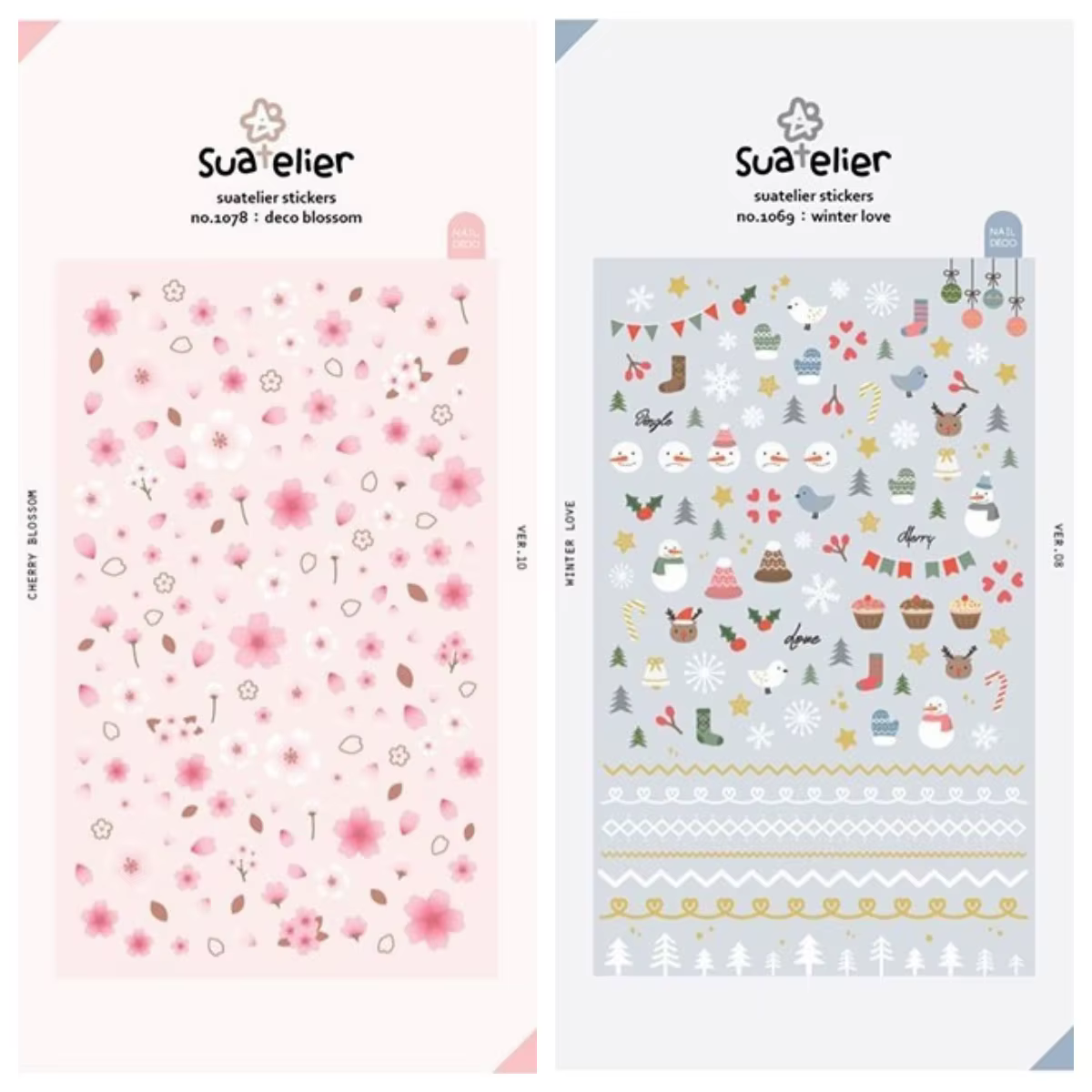 Autocollants pour ongles Suatelier Korea Sakura Flower