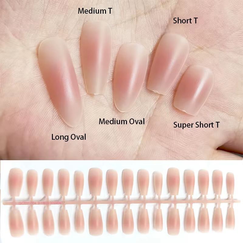 30 pièces couleur nue faux ongles mode presse sur Extension rapide mat portable