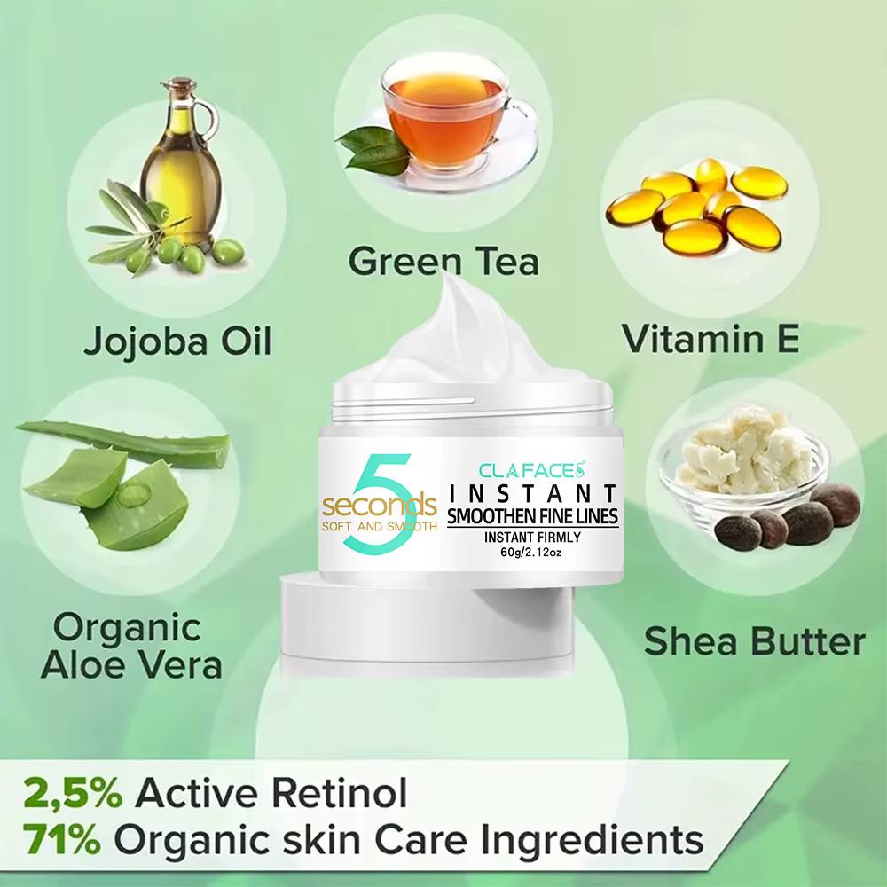 Crème pour le visage, 5 secondes, élimine les rides, lisse, raffermissant, Anti-vieillissement, Lifting, hydratant, élimine les ridules, soins pour la peau