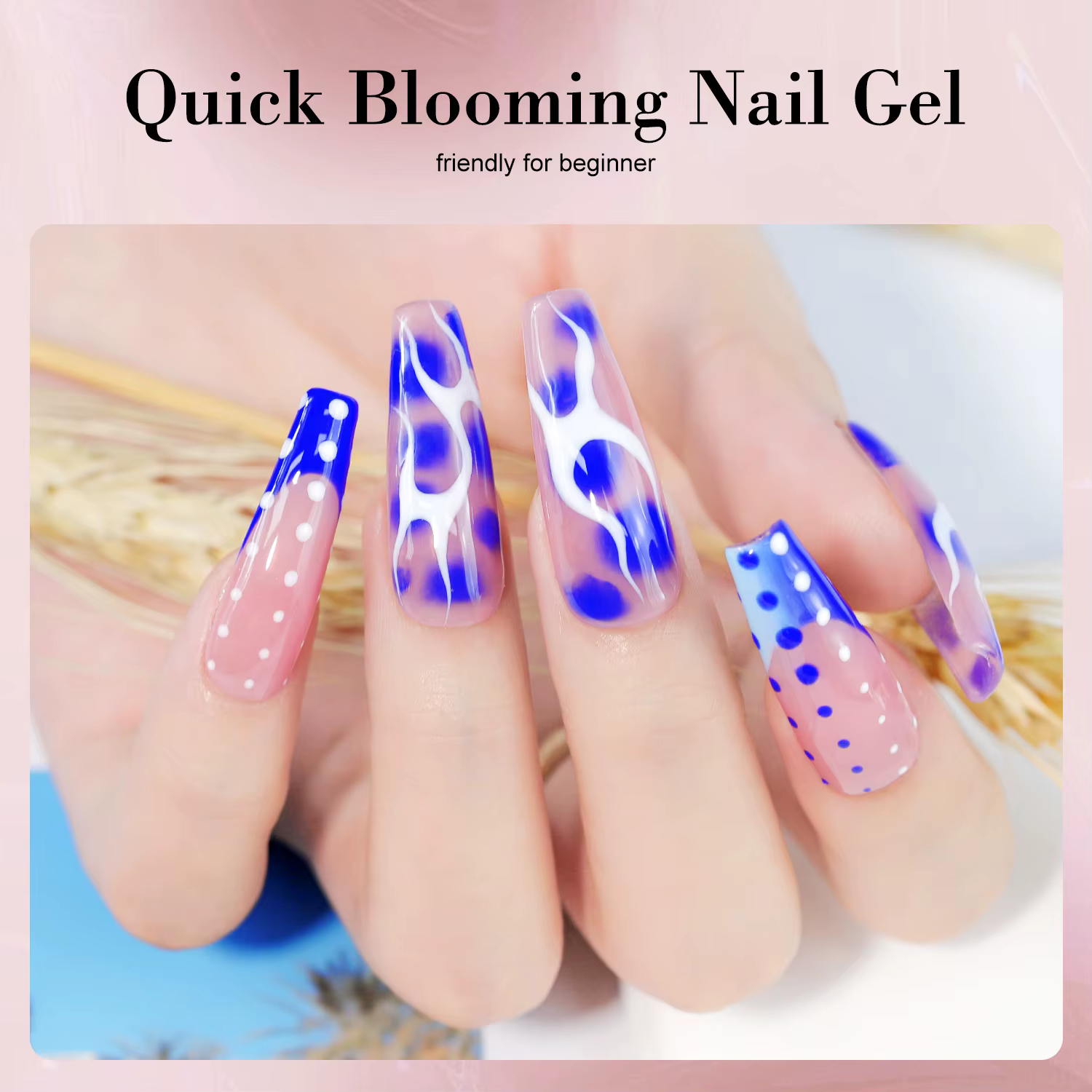 LIMEGIRL 15ML Gel floraison des ongles UV trempage propagation fleur de marbre effet d'épandage fonctionnel Nail Art