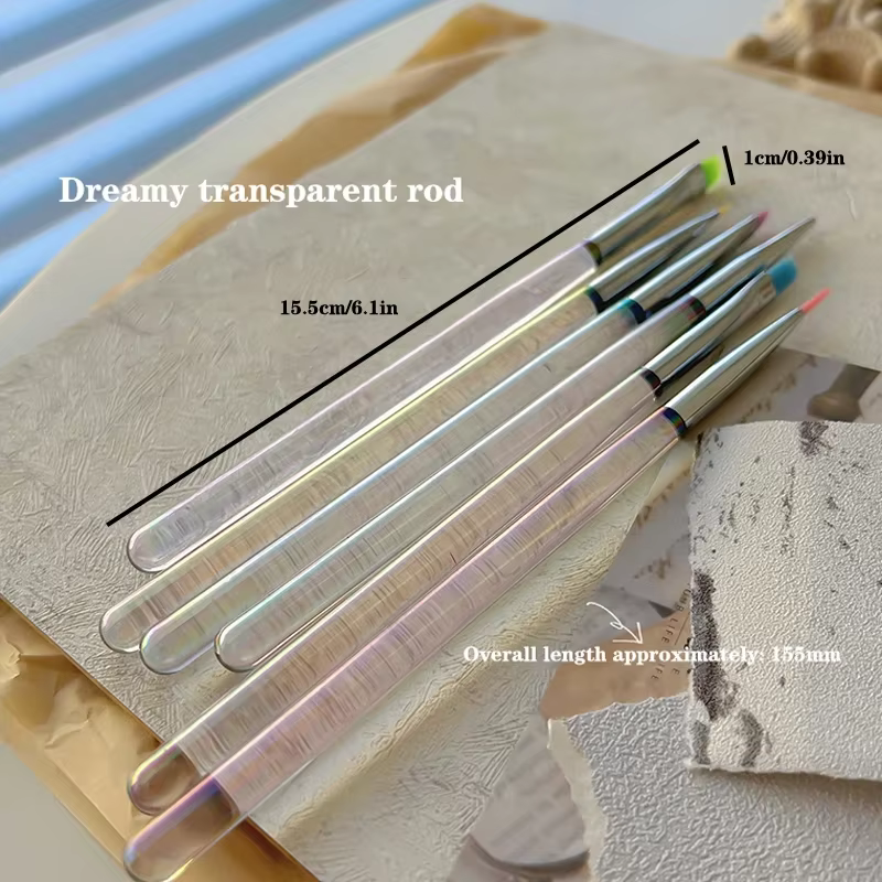 Stylo d'art de conception d'ongle Aurora pinceau Transparent