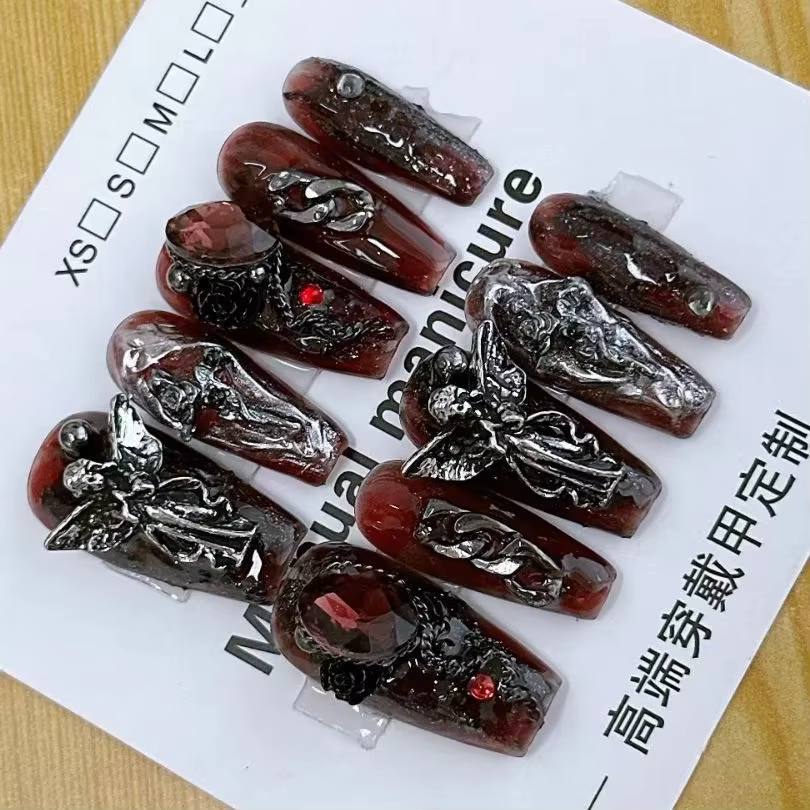 Faux ongles portables faits à la main
