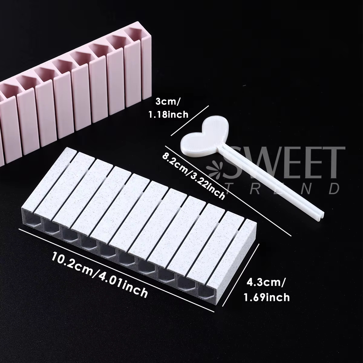 Boîte de rangement rotative pour feuilles de transfert d'ongles