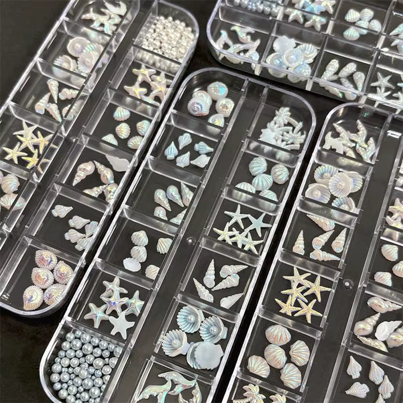 12 grilles de breloques 3D pour ongles