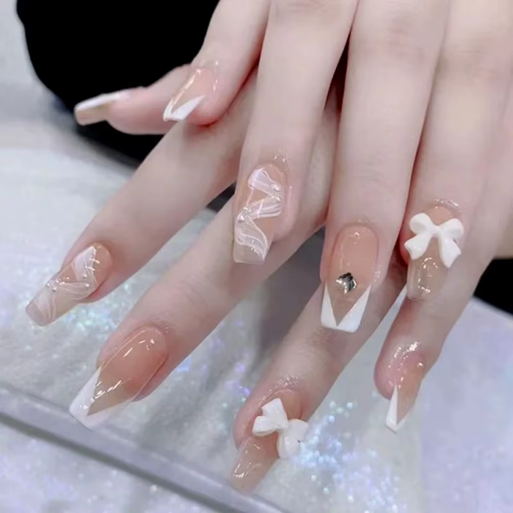 24 faux ongles à presser imprimé léopard