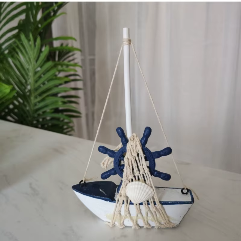 Mini cordes et ancres décoratives pour voilier en bois, cadeau commémoratif de style méditerranéen pour le bureau et la maison du propriétaire, 1 pièce