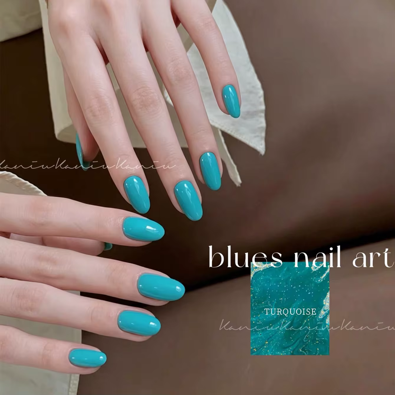 Vernis à ongles gelée bleu turquoise éclaircissant