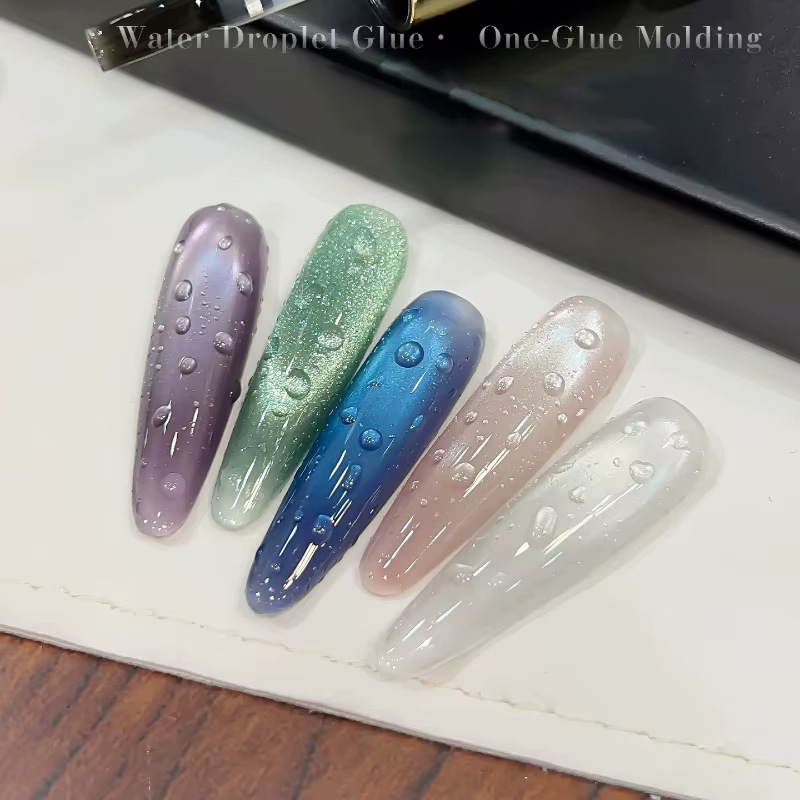 Gel à ongles auto-formant effet goutte d'eau
