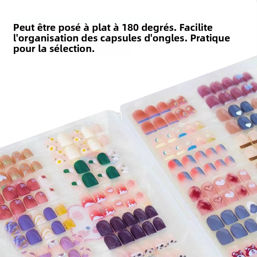 Livre d'affichage de pointes d'ongles pour 32 ensembles