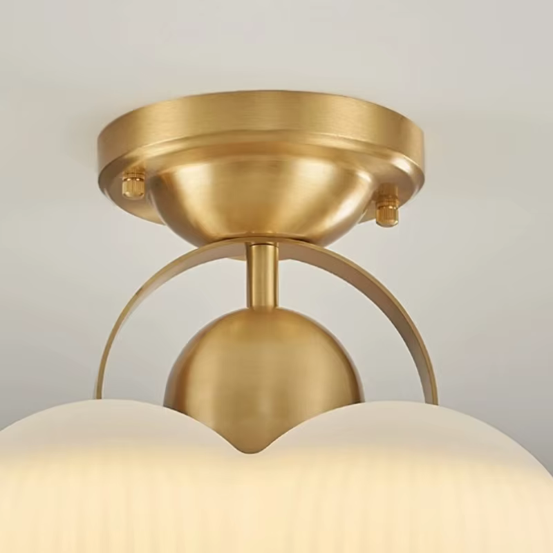 Plafonnier rond crème française moderne pour chambre à coucher, mignon, décoration de maison, luminaire suspendu pour chambre d'enfant, étude