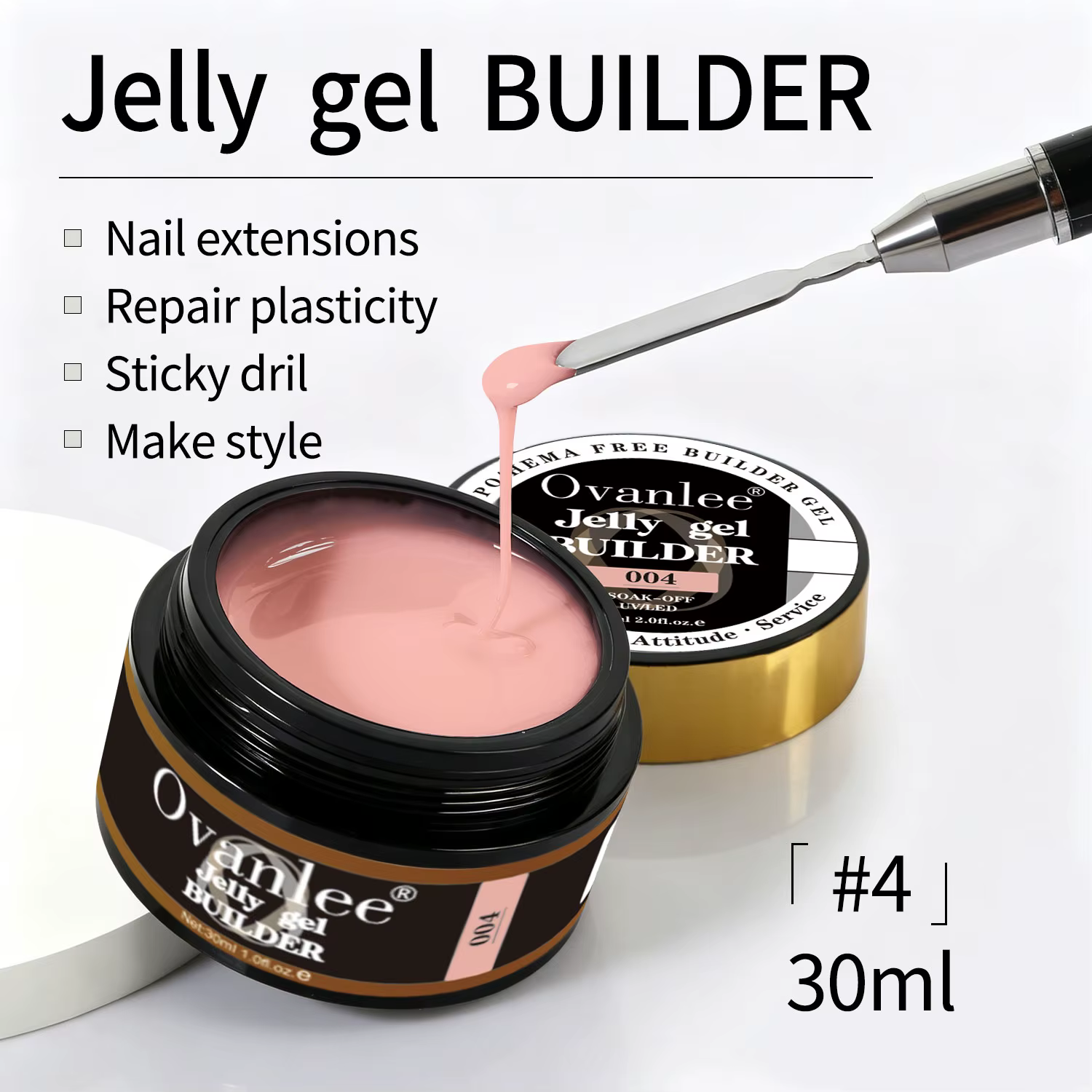 Gel dur 30 ml, 12 couleurs, pour extension d'ongles, gel constructeur auto-nivelant, gel de renforcement, gel camouflage pour manucure