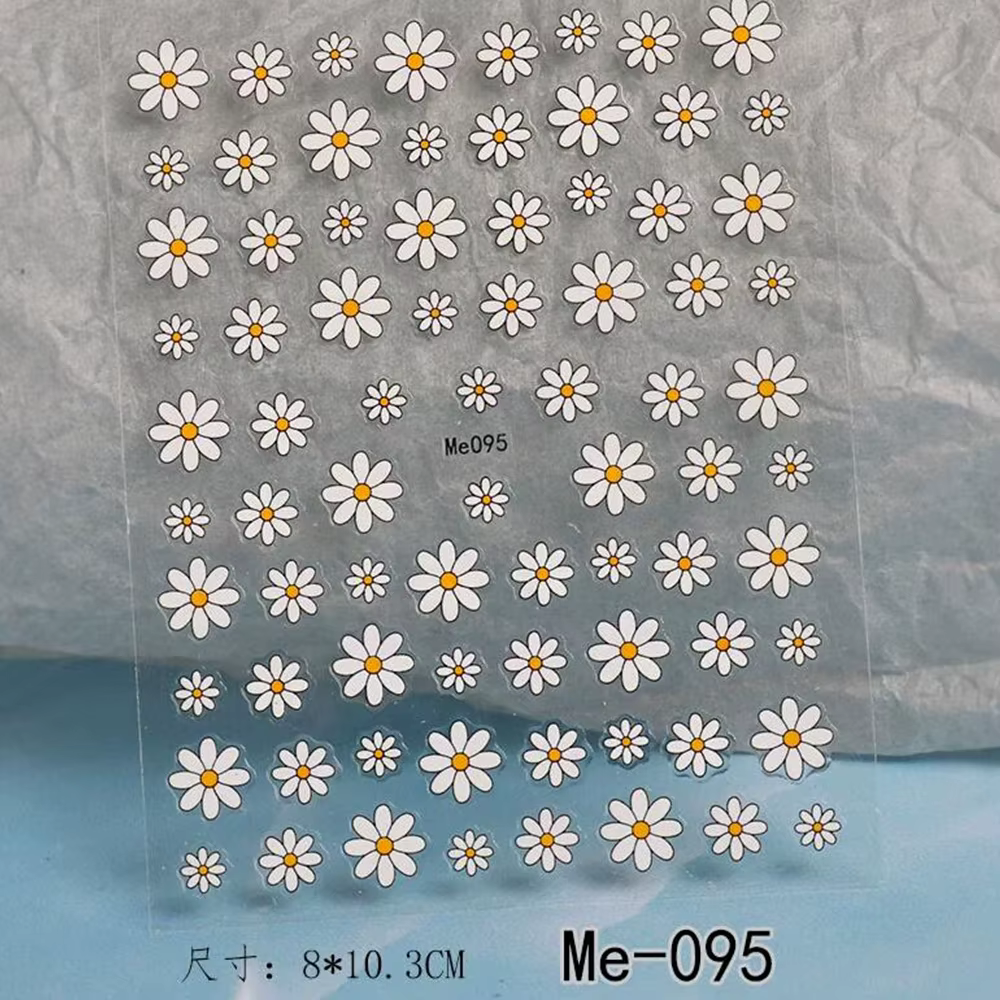 Autocollant pour ongles marguerite 3D