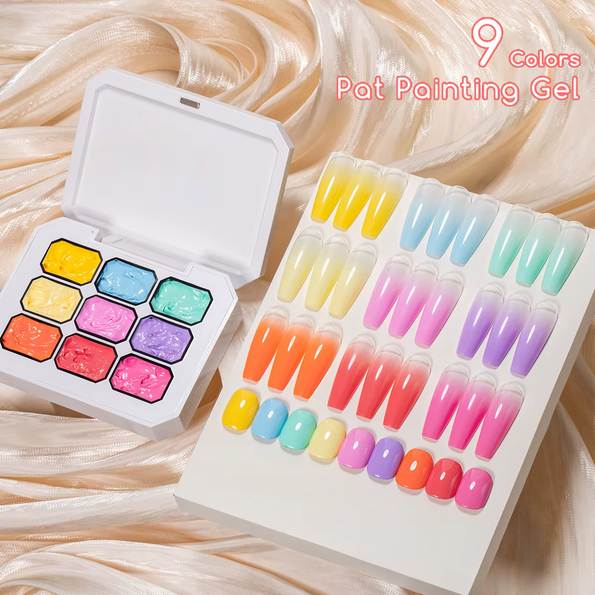 Ensemble de vernis à ongles en gel pour peinture Macaron 9 couleurs