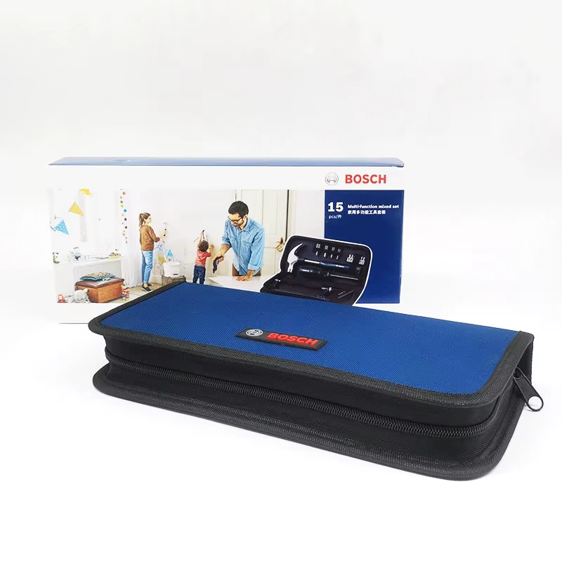 Bosch-Marteau ménager multifonctionnel, ensemble d'outils de scie à main, jeu de tournevis, douille à embout, accessoires d'outils Bosch, 15 pièces