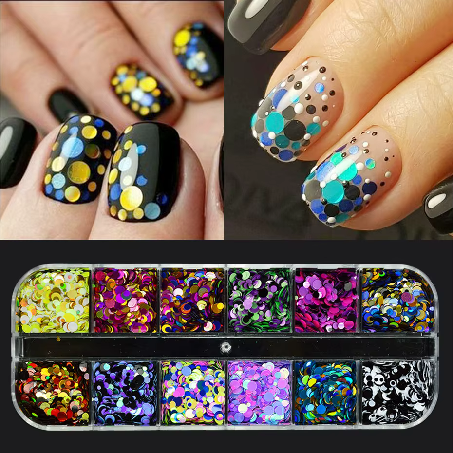 Poudre à paillettes pour ongles